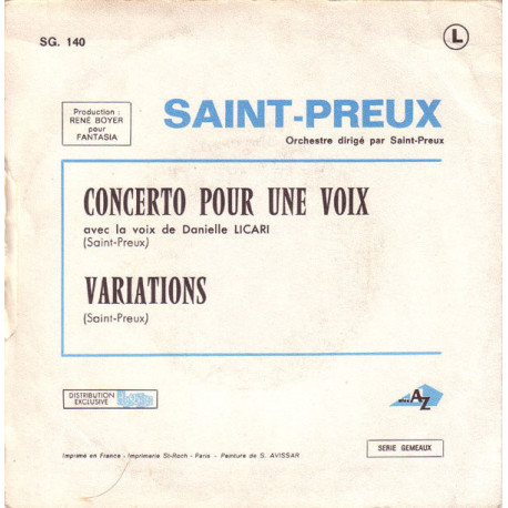 Concerto Pour Une Voix