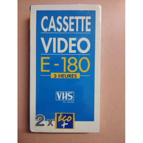 Cassete video e-180 3 heures vhs