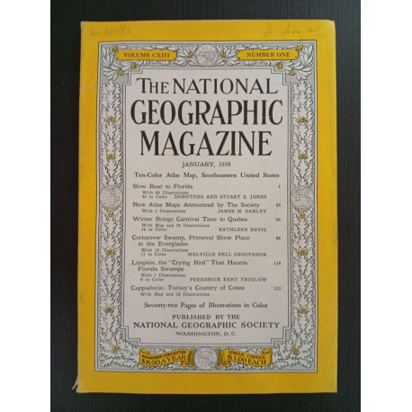 Revue National Geographic (en anglais) Vol CXIII N° 1