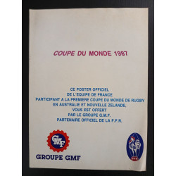 Poster officiel Coupe du Monde de rugby 1987