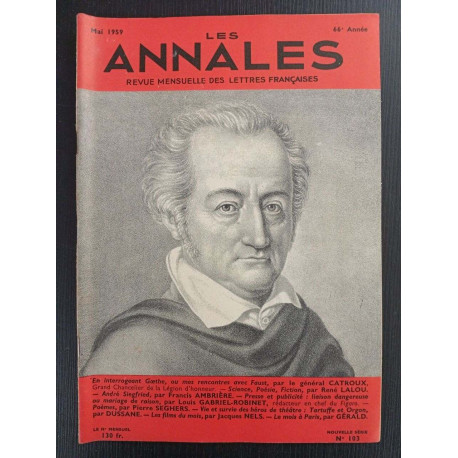 Revue Les Annales Conefrancia N° 103