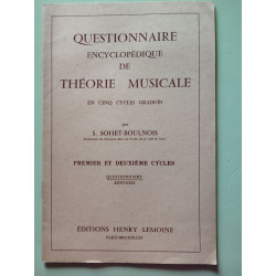 Questionnaire encyclopédique de théorie musicale en cinq cycles...