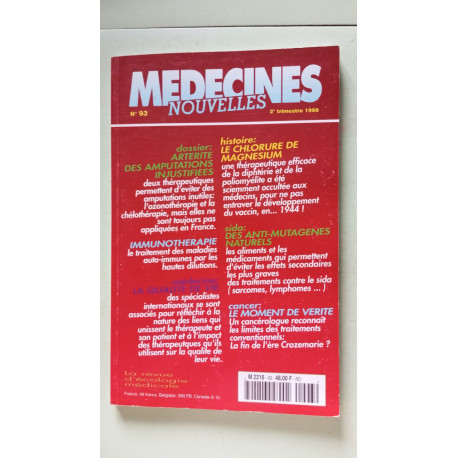 Medecines nouvelles nº 93 2º trimestre 1999