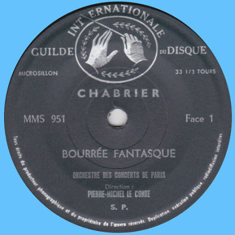 Chabrier ‎– Baurrée Fantastique / Espana Rapsodie
